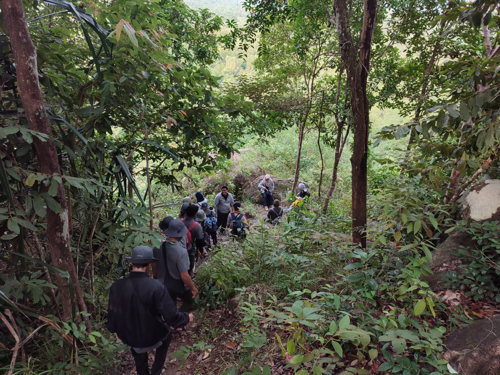 Wisatawan Asal Jakarta Hiking Ke Puncak Bukit Tebalu Simpor Laki