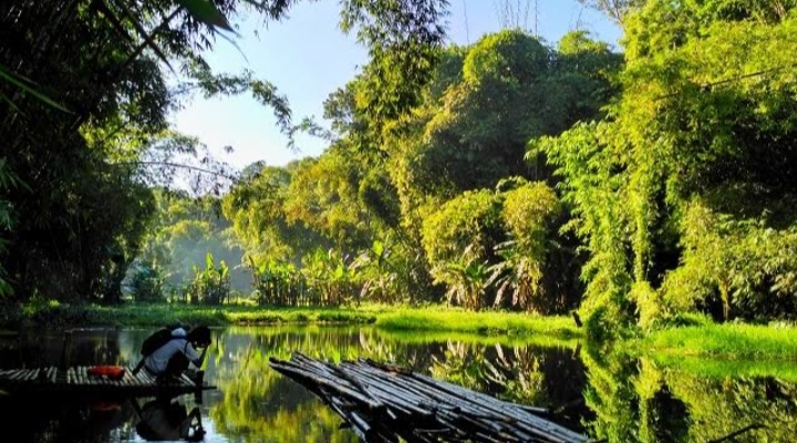 Danau Boonpring yang melegenda di Desa Wisata Sanankerto Malang Surabaya.